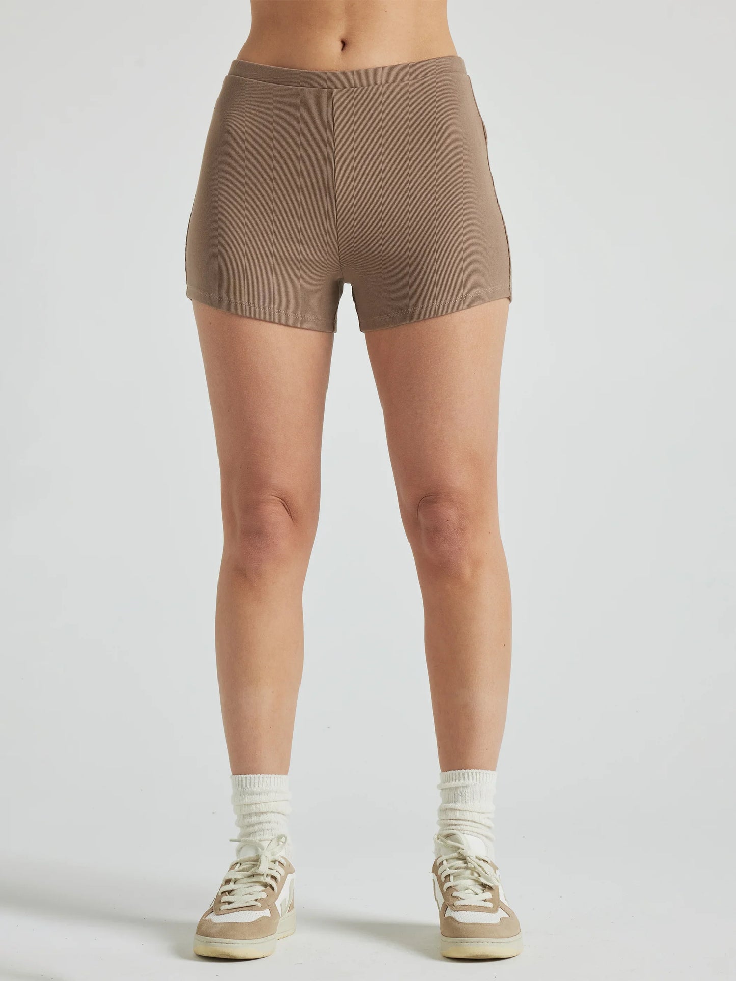Serene Rib Shorts - Pine Bark | Losano | Evolve Fit Wear