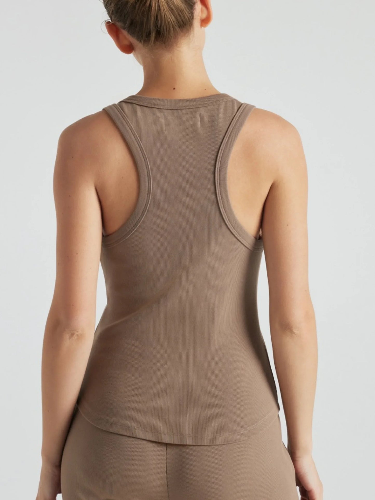 Serene Rib Tank - Pine Bark | Losano | Evolve Fit Wear