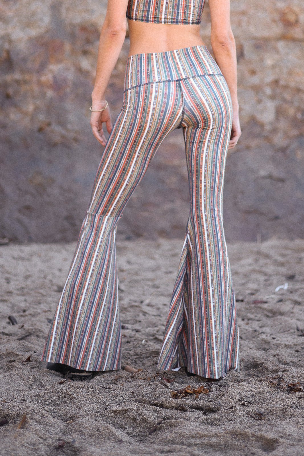 Ribbon Stripe Long Bell Bottom ♡ | WithLove | Evolve Fit Wear