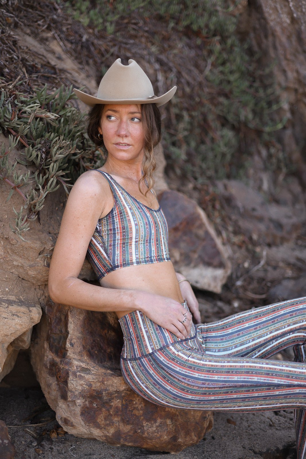 Ribbon Stripe Long Bell Bottom ♡ | WithLove | Evolve Fit Wear