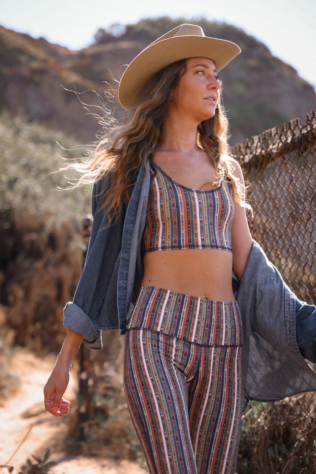 Ribbon Stripe Long Bell Bottom ♡ | WithLove | Evolve Fit Wear