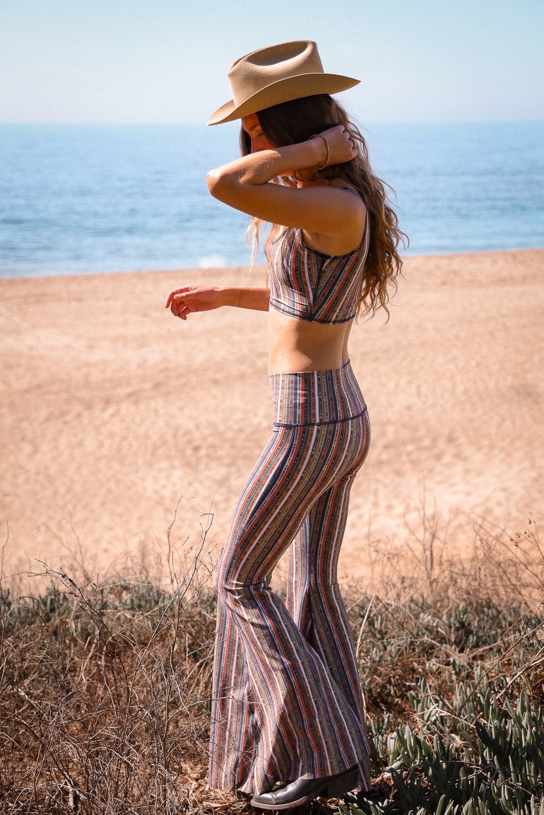 Ribbon Stripe Long Bell Bottom ♡ | WithLove | Evolve Fit Wear