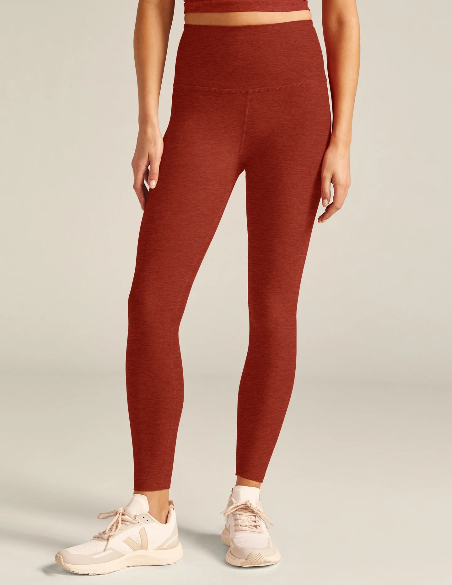Beyond Yoga Caught in the Midi Legging - Red Sand Heather | Beyond Yoga | Evolve Fit Wear