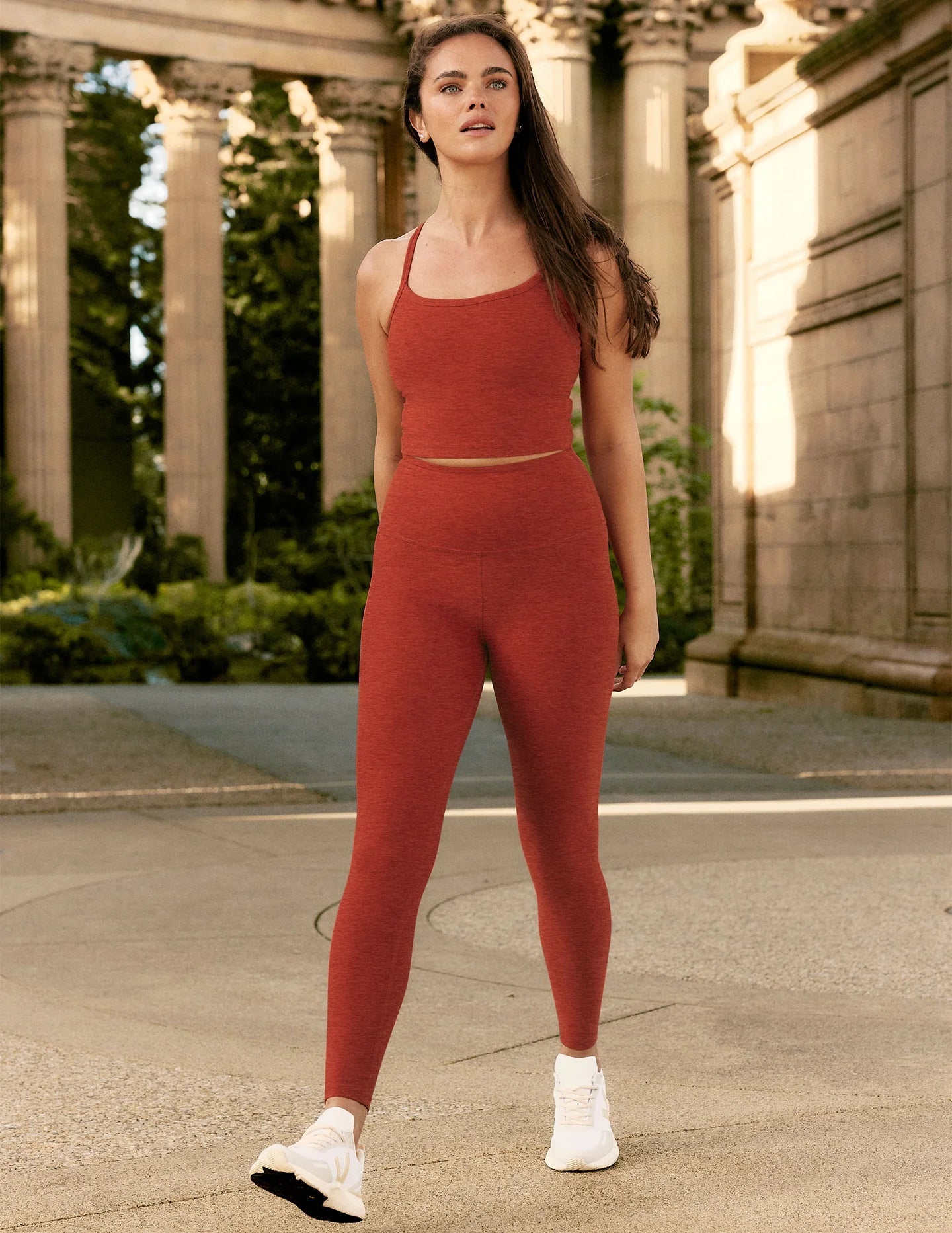 Beyond Yoga Caught in the Midi Legging - Red Sand Heather | Beyond Yoga | Evolve Fit Wear