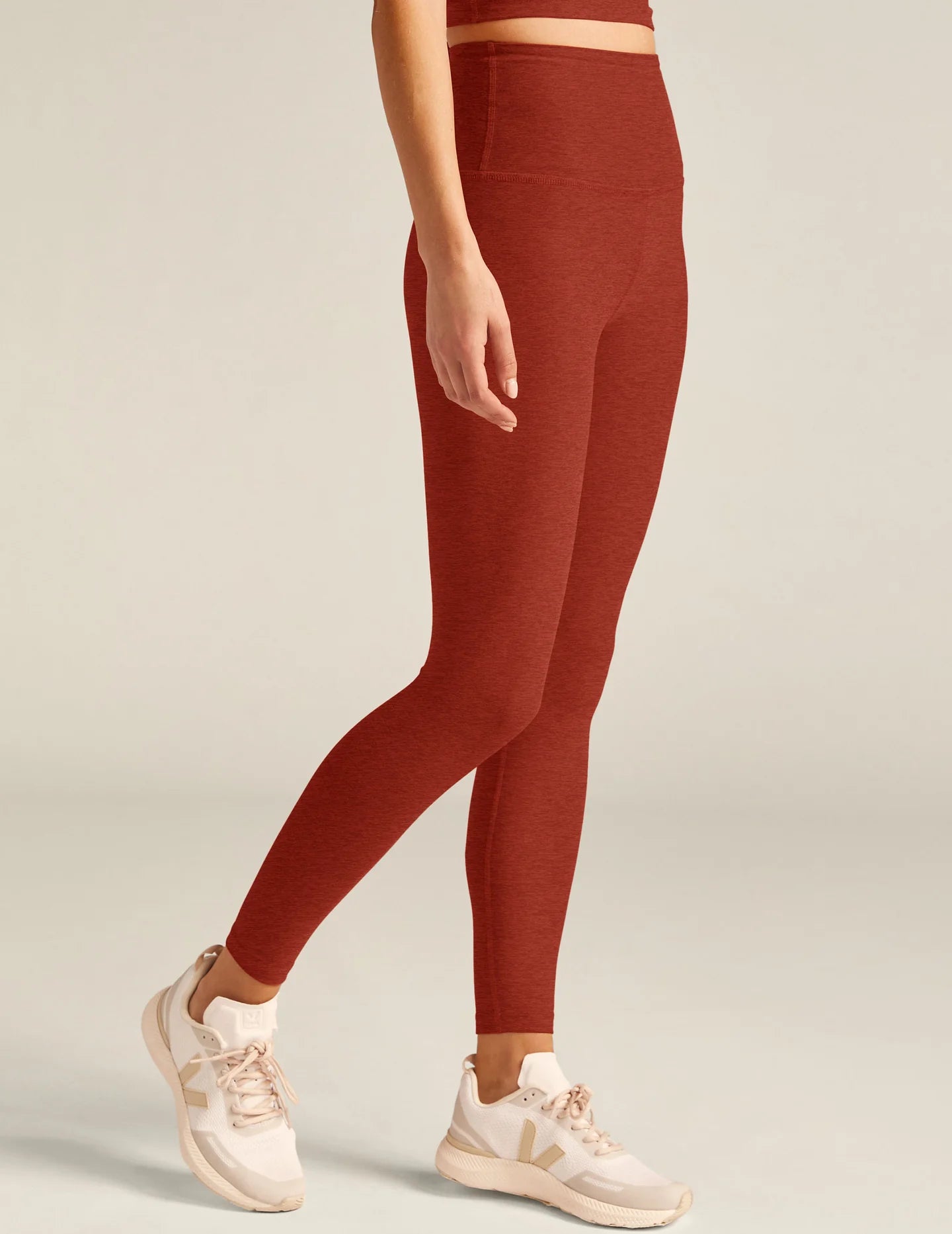 Beyond Yoga Caught in the Midi Legging - Red Sand Heather | Beyond Yoga | Evolve Fit Wear