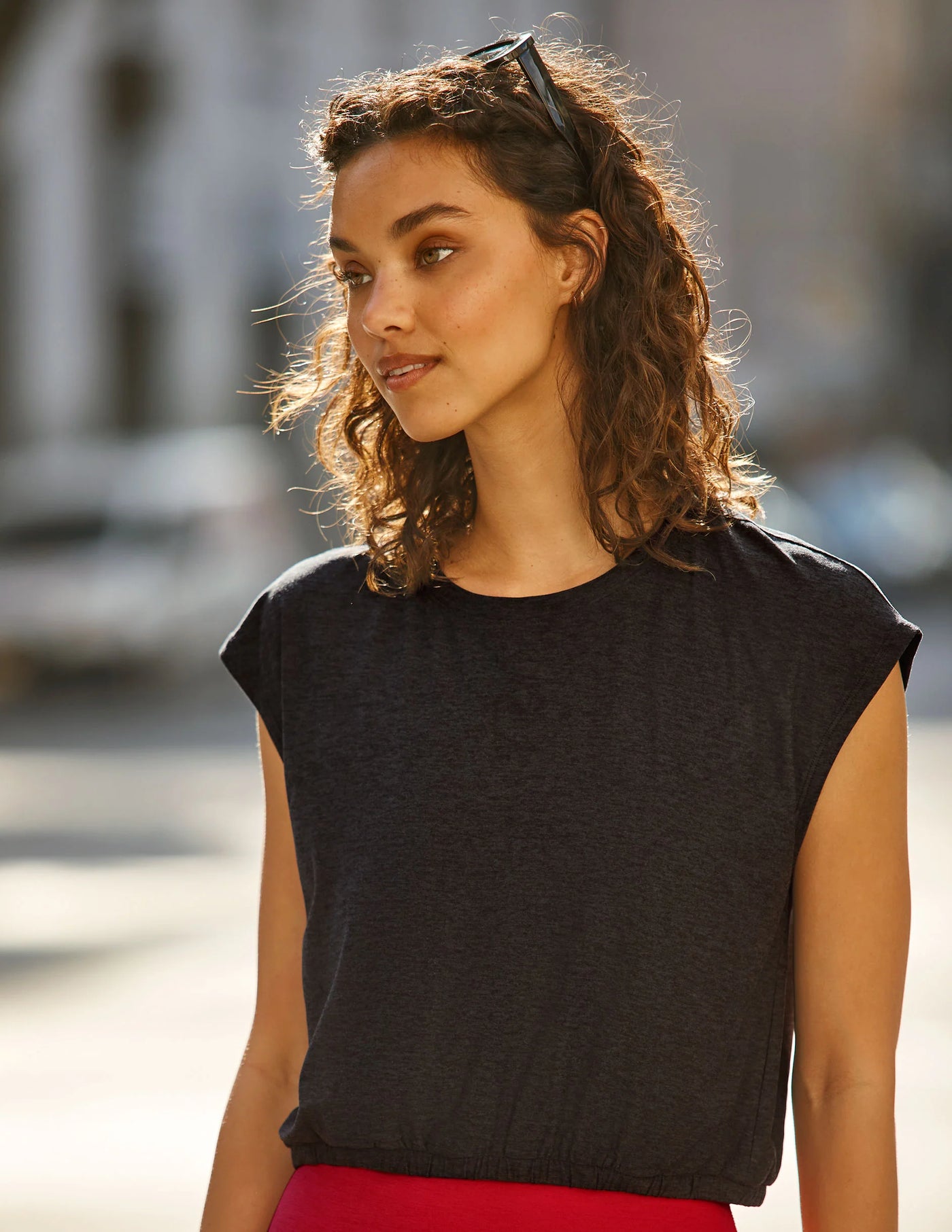 Beyond Yoga Featherweight Top Priority Cropped Tee