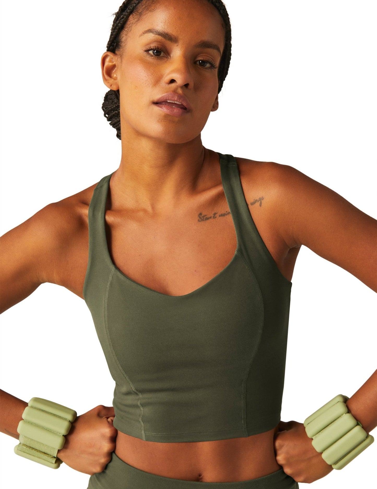 Beyond Yoga PowerBeyond Intensity Racerback Tank - Olive | Beyond Yoga | Evolve Fit Wear