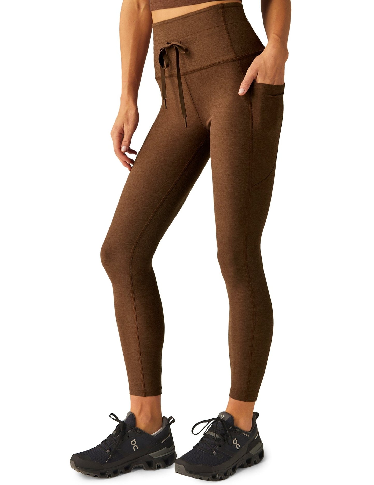 Beyond Yoga Go Pocket Midi Legging - Mocha | Beyond Yoga | Evolve Fit Wear