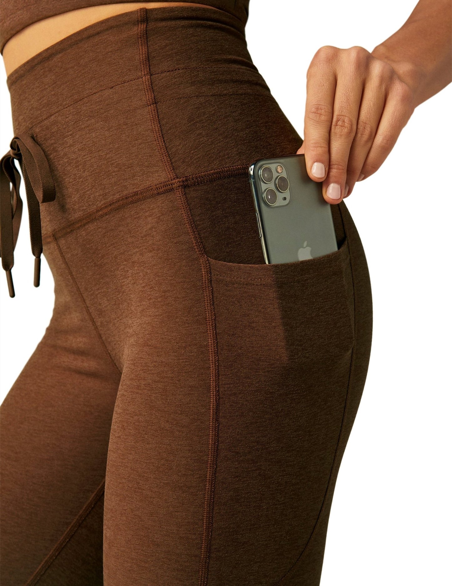 Beyond Yoga Go Pocket Midi Legging - Mocha | Beyond Yoga | Evolve Fit Wear