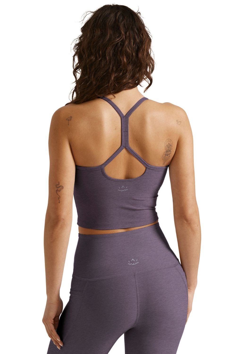 Beyond Yoga Slim Racerback Cropped Tank - Purple Haze Heather | Beyond Yoga | Evolve Fit Wear