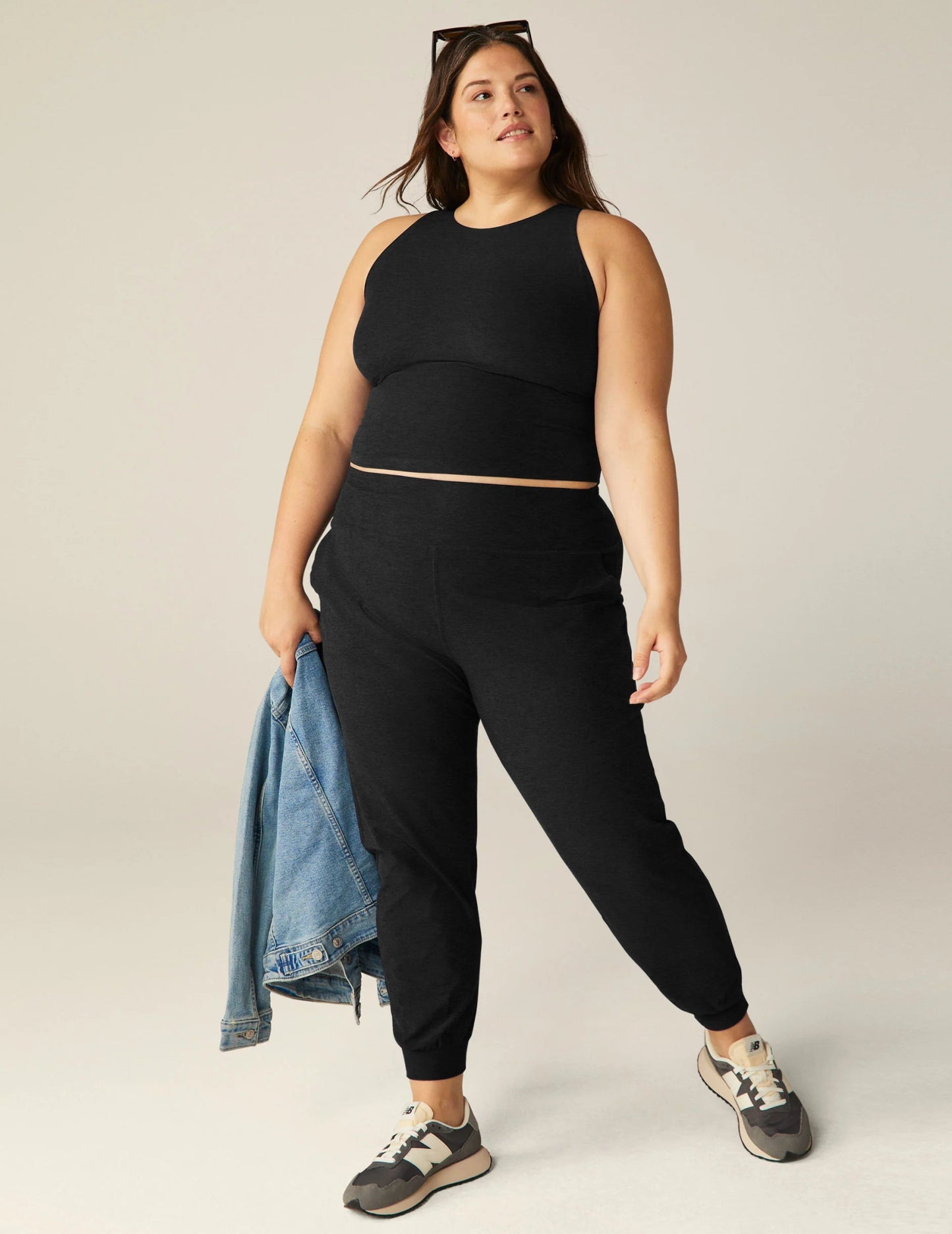 Beyond Yoga Spacedye Midi Jogger - Black | Beyond Yoga | Evolve Fit Wear
