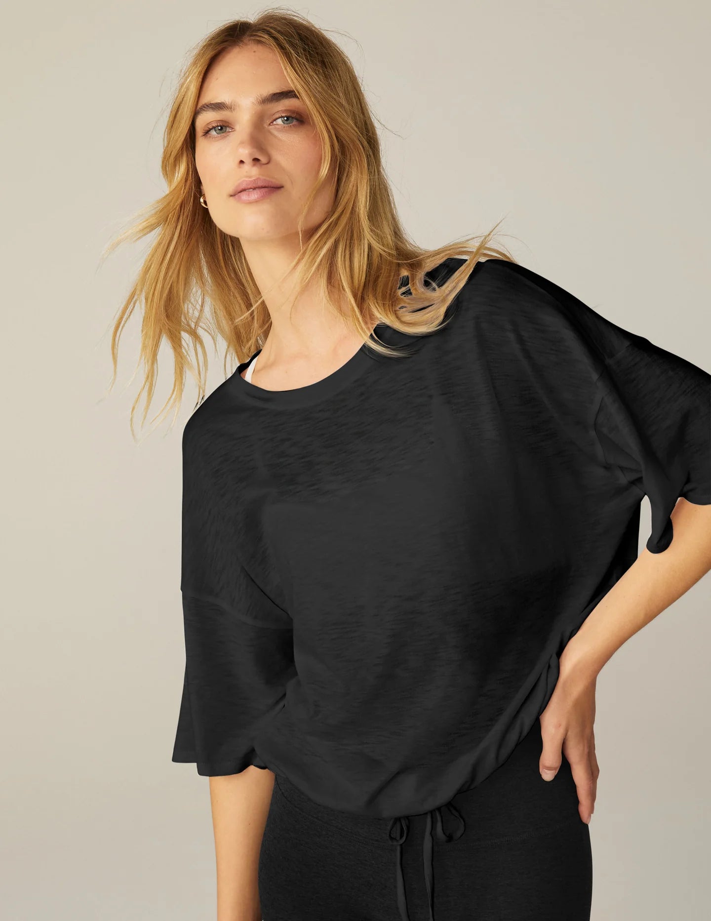 Beyond Yoga Tied Up Tee - Black | Beyond Yoga | Evolve Fit Wear