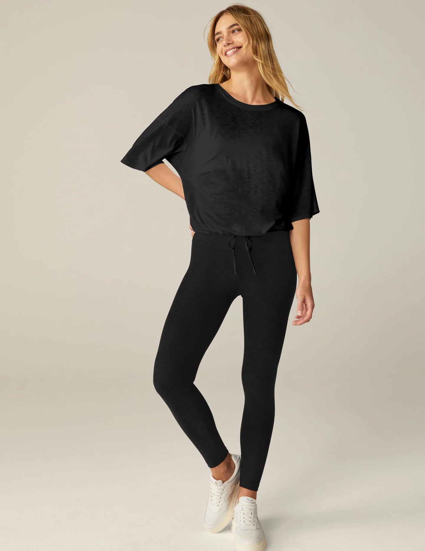 Beyond Yoga Tied Up Tee - Black | Beyond Yoga | Evolve Fit Wear