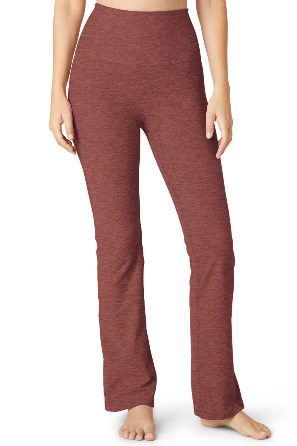 Beyond Yoga High Waisted Practice Pant in Cranberry Heather
