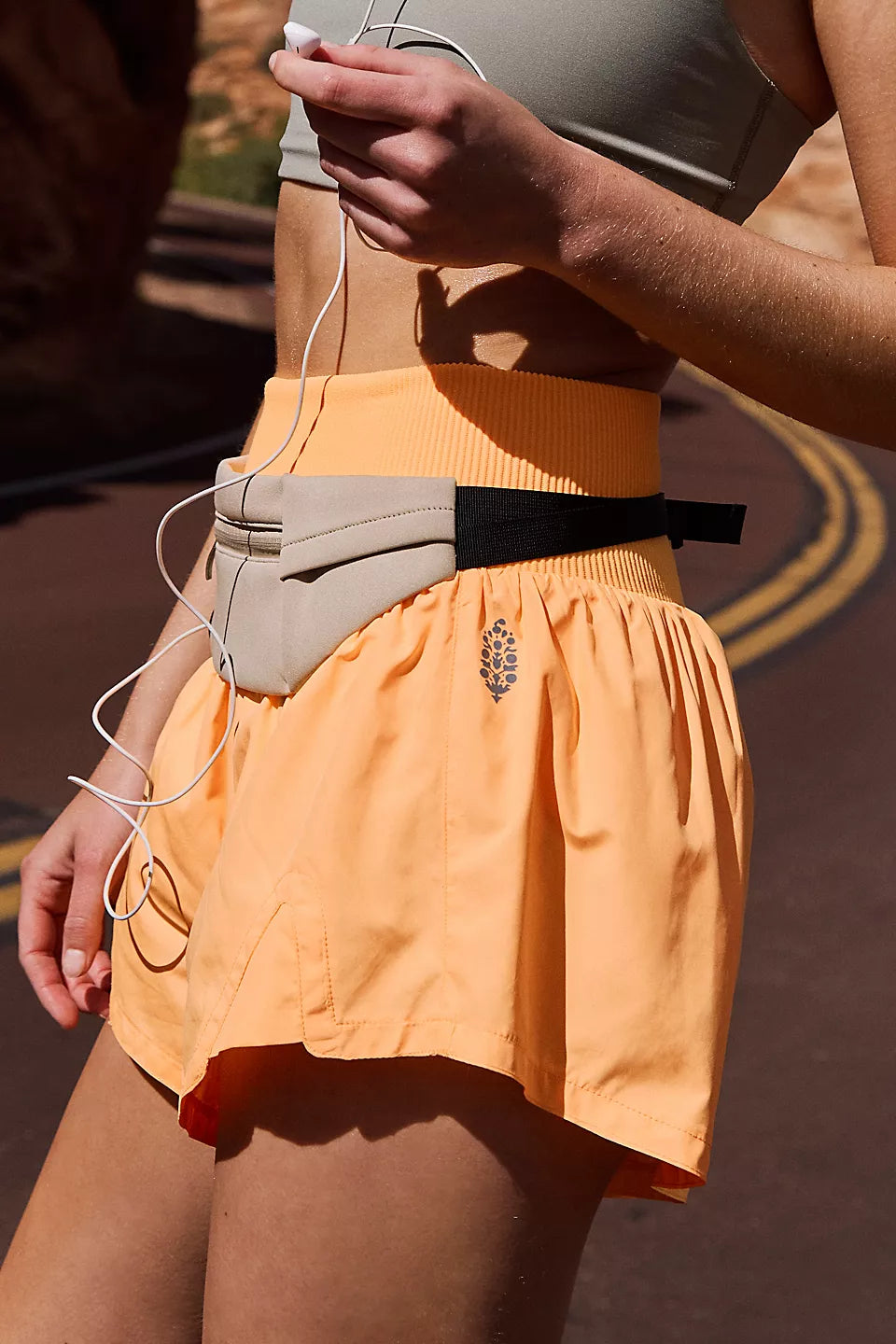 Carpe Diem High Waisted Shorts - Neon Clementine