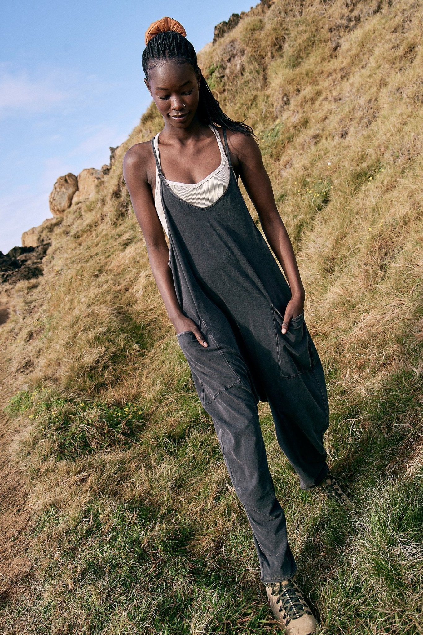 Free People Movement Hot Shot Onesie – Washed Black | Free People Movement | Evolve Fit Wear