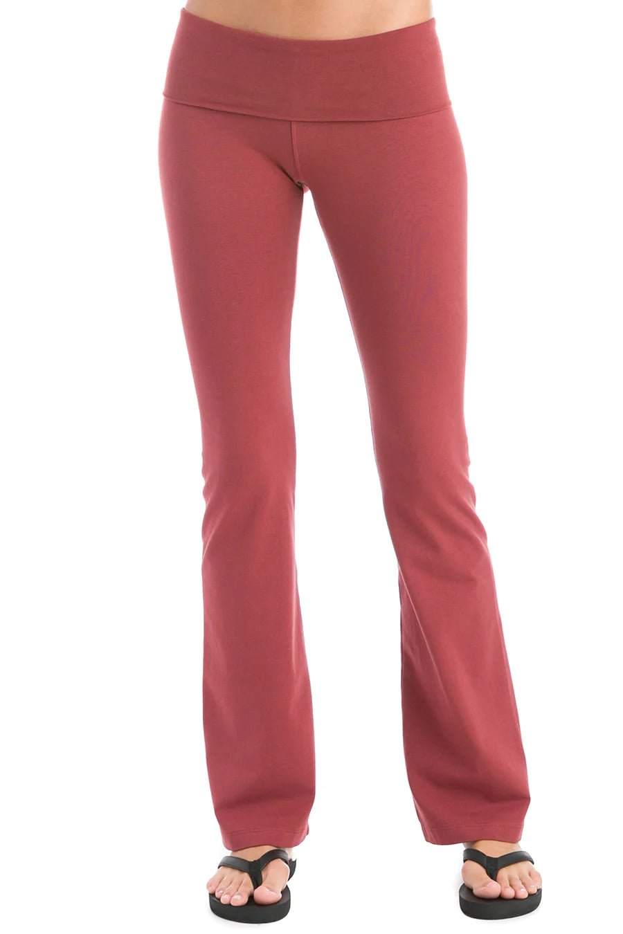 Hard Tail Rolldown Bootleg Pant - Mahogany | Hard Tail Forever | Evolve Fit Wear
