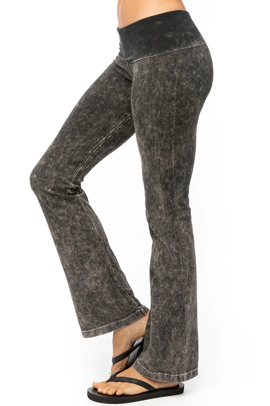 Hard Tail Rolldown Bootleg Pant - Mineral Black | Hard Tail Forever | Evolve Fit Wear