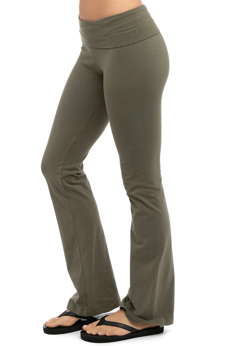 Hard Tail Rolldown Bootleg Pant - Olive | Hard Tail Forever | Evolve Fit Wear