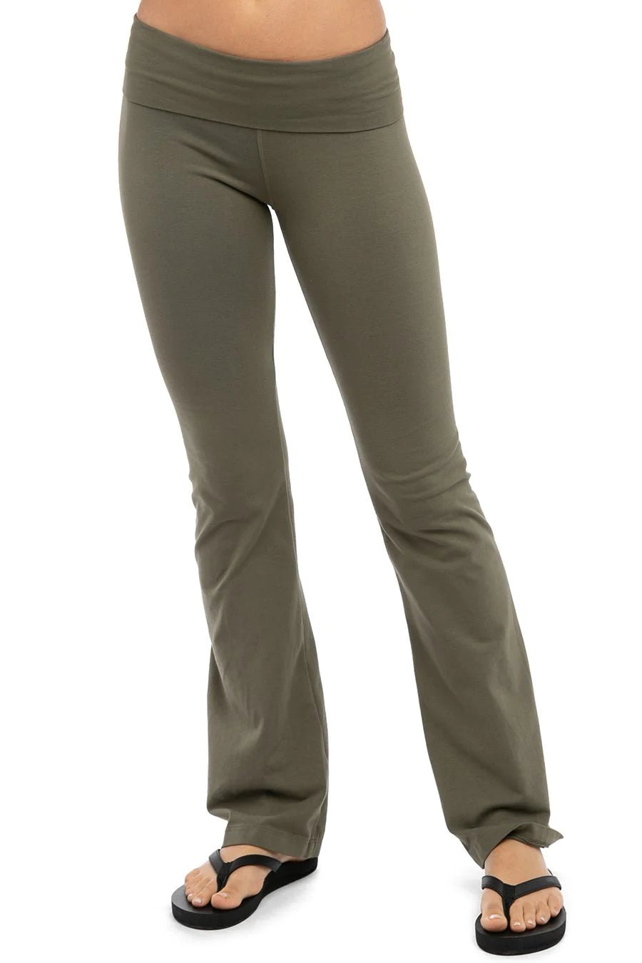 Hard Tail Rolldown Bootleg Pant - Olive | Hard Tail Forever | Evolve Fit Wear