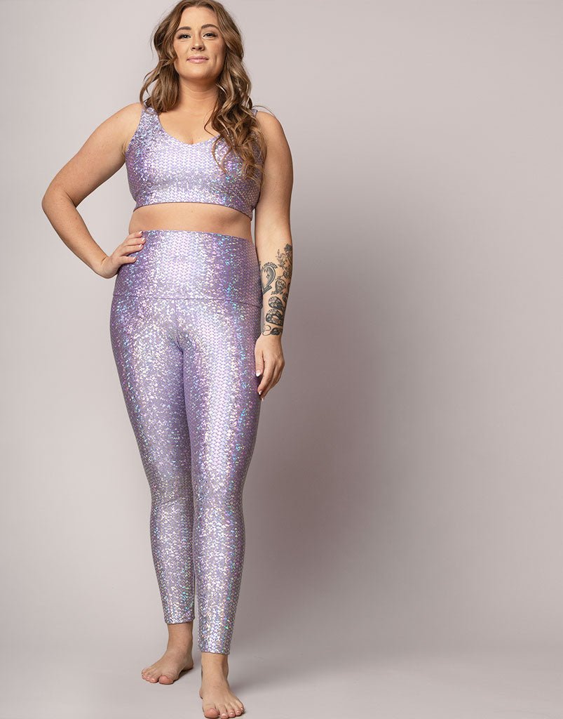 Lavender Mermaid Sneaker Legging | Emily Hsu Designs | Evolve Fit Wear