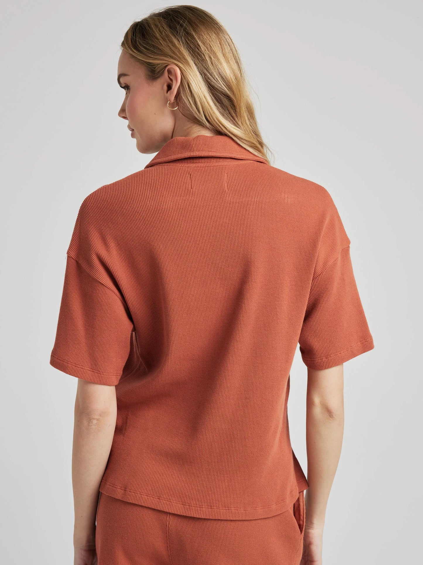 Button Down Shirt - Baked Clay | Losano | Evolve Fit Wear