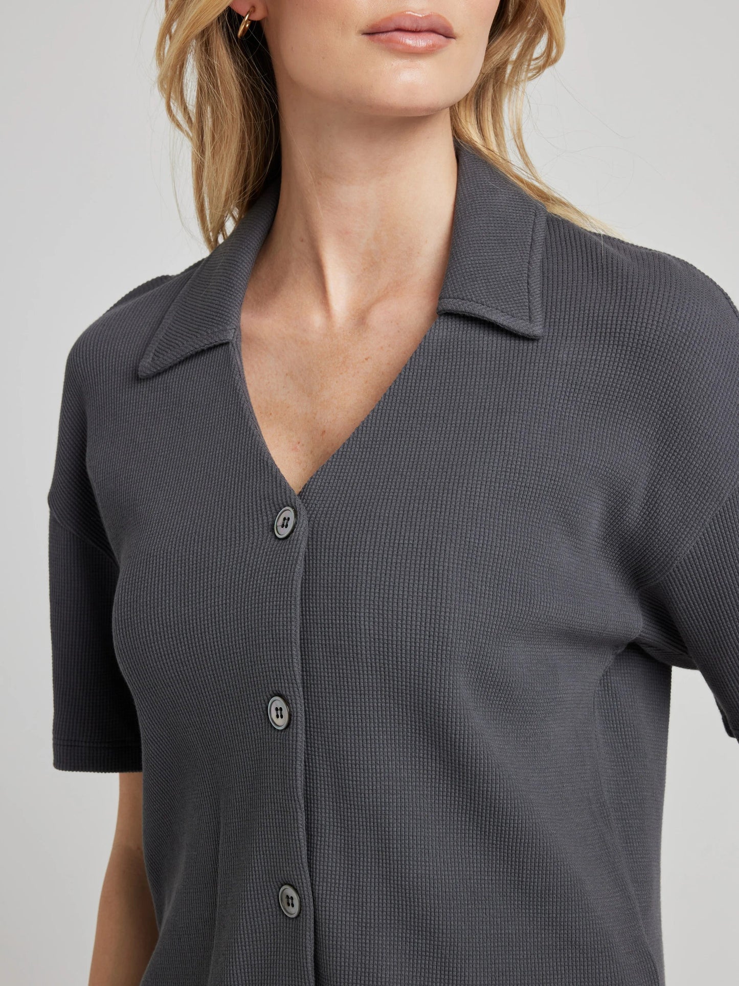 Button Down Shirt - Charcoal | Losano | Evolve Fit Wear