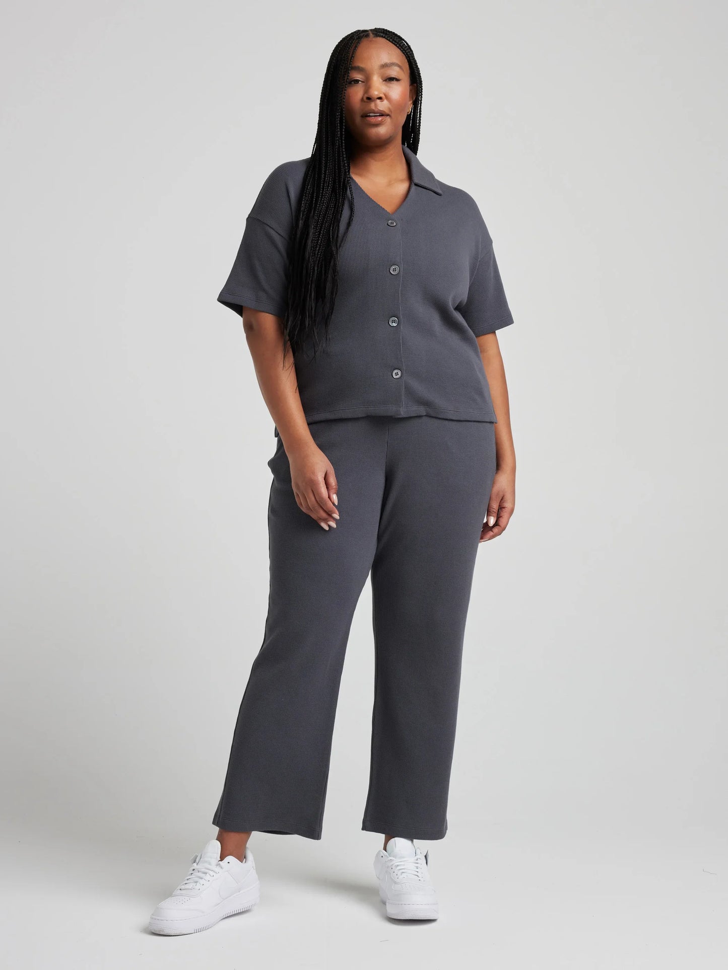 Button Down Shirt - Charcoal | Losano | Evolve Fit Wear