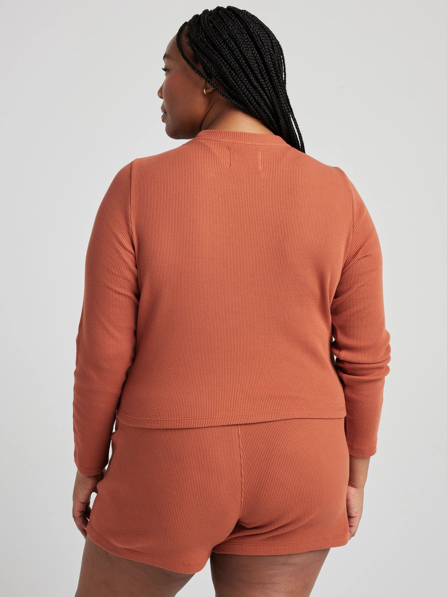 Long Sleeve Crew - Baked Clay | Losano | Evolve Fit Wear