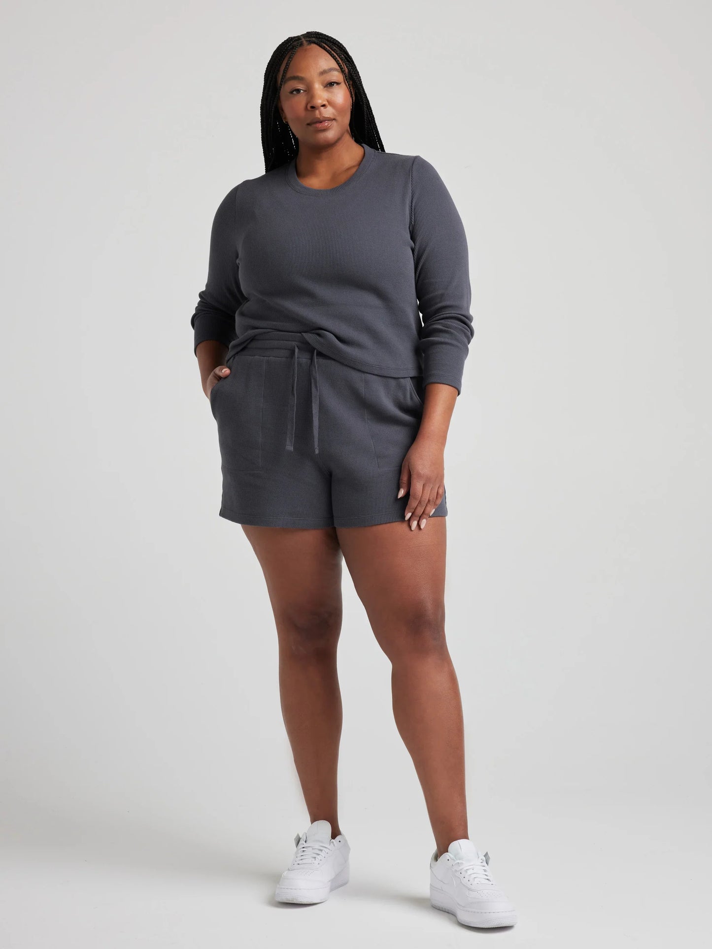 Long Sleeve Crew - Charcoal | Losano | Evolve Fit Wear