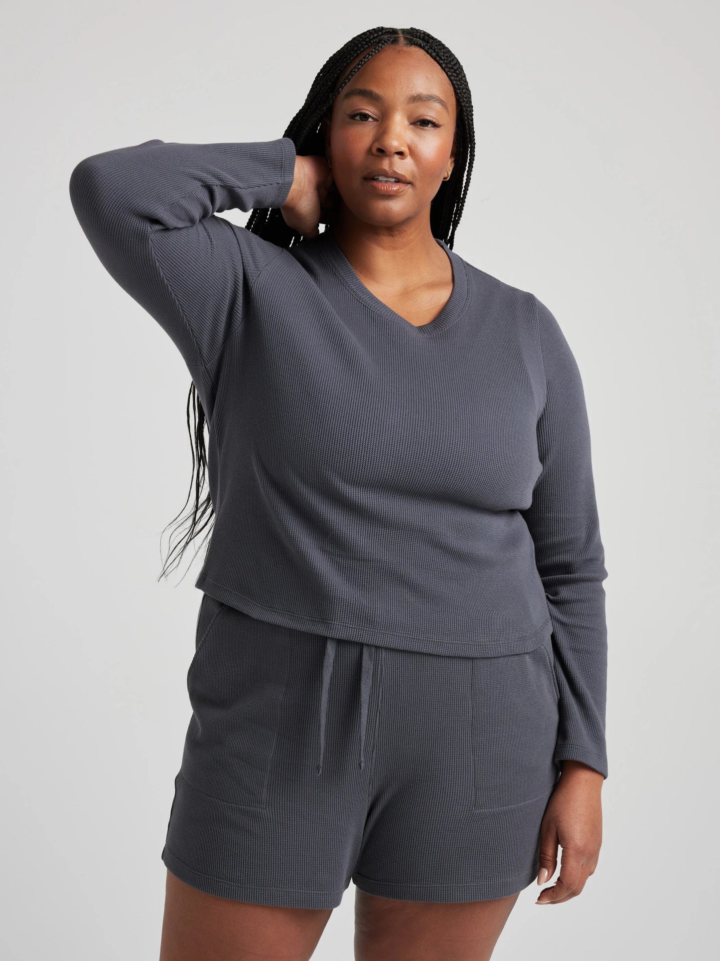 Long Sleeve Crew - Charcoal | Losano | Evolve Fit Wear