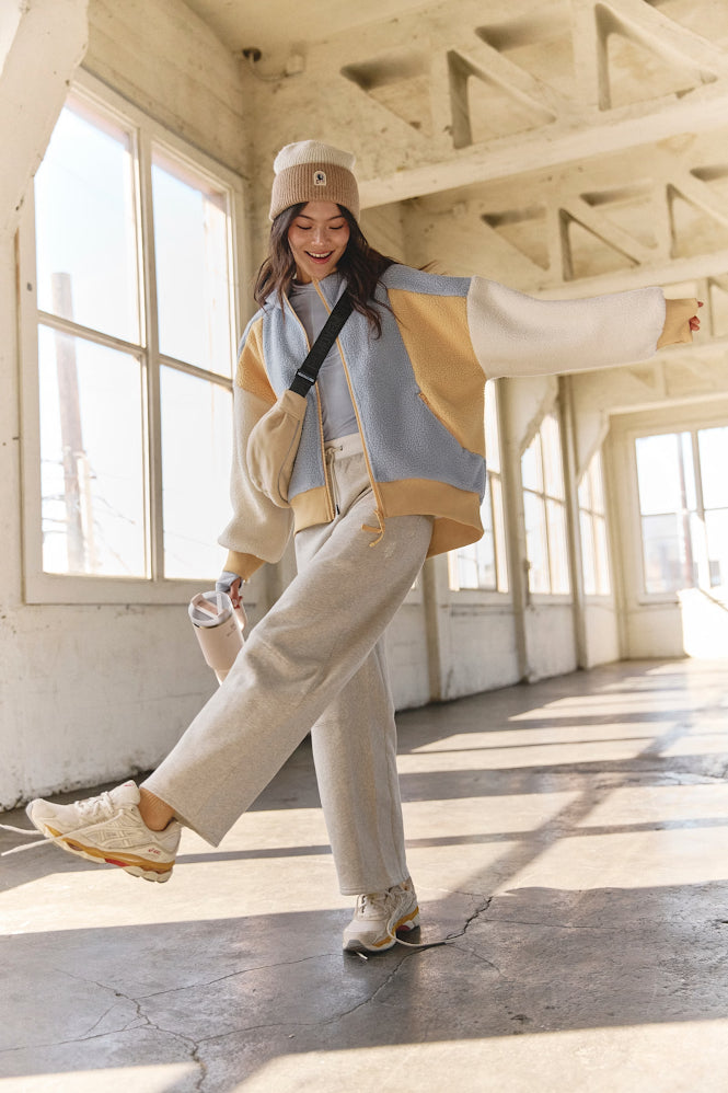 You Wish Slouchy Fit Sweatpants - Heather Grey