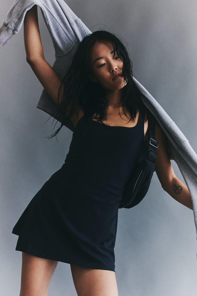 Never Better Tennis Mini Dress - True Black