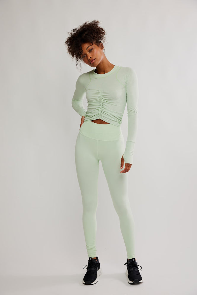 Good Karma Crop 7/8 Yoga Leggings - Cactus