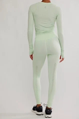 Good Karma Crop 7/8 Yoga Leggings - Cactus