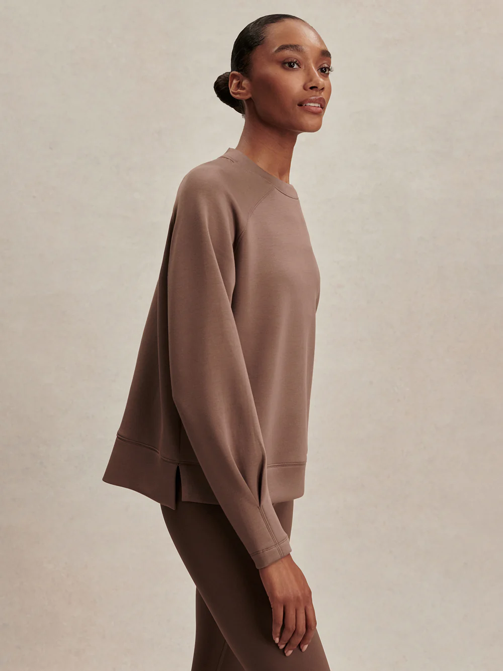 Zosia Crew Neck Sweatshirt - Coffee Quartz