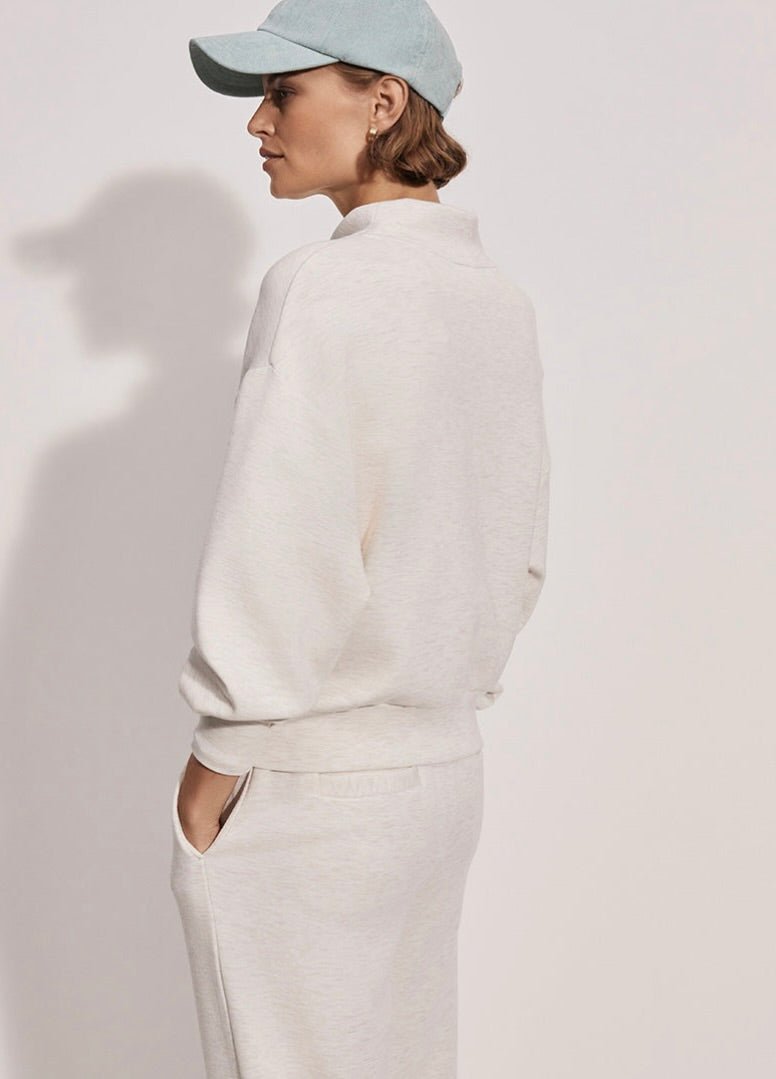 Varley Davidson Sweatshirt - Ivory Marl | Varley | Evolve Fit Wear