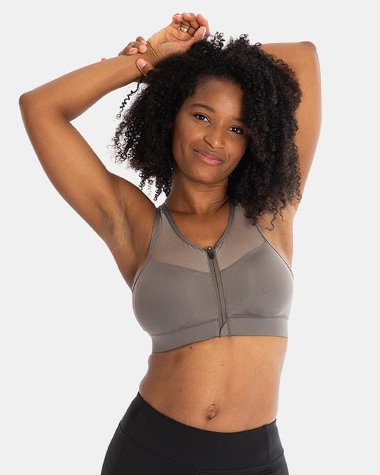 The Closer Bra – Night Swim Navy  Zip up sports bra, Comfortable sports bra,  Supportive sports bras