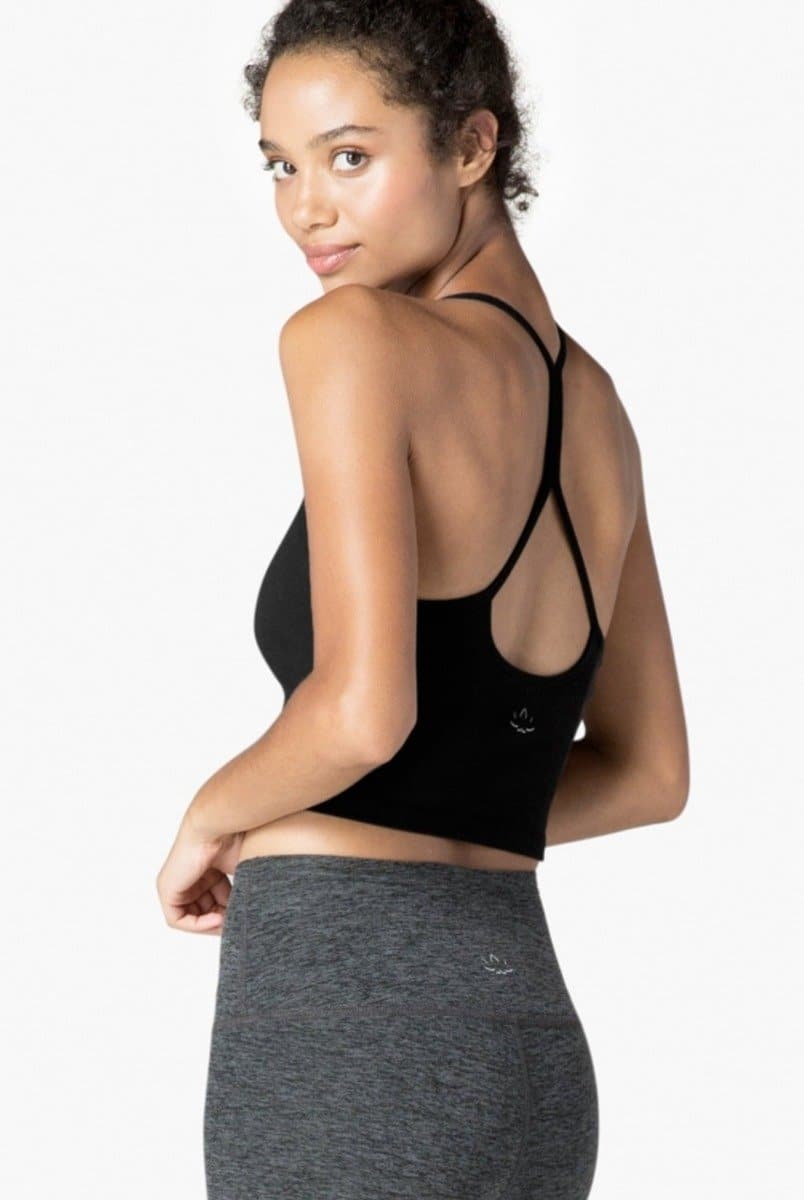 Beyond Yoga Slim Racerback Cropped Tank - Darkest Night | Beyond Yoga | Evolve Fit Wear