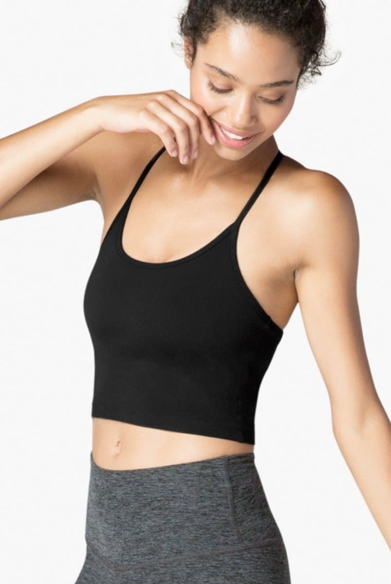 Beyond Yoga Slim Racerback Cropped Tank - Darkest Night | Beyond Yoga | Evolve Fit Wear