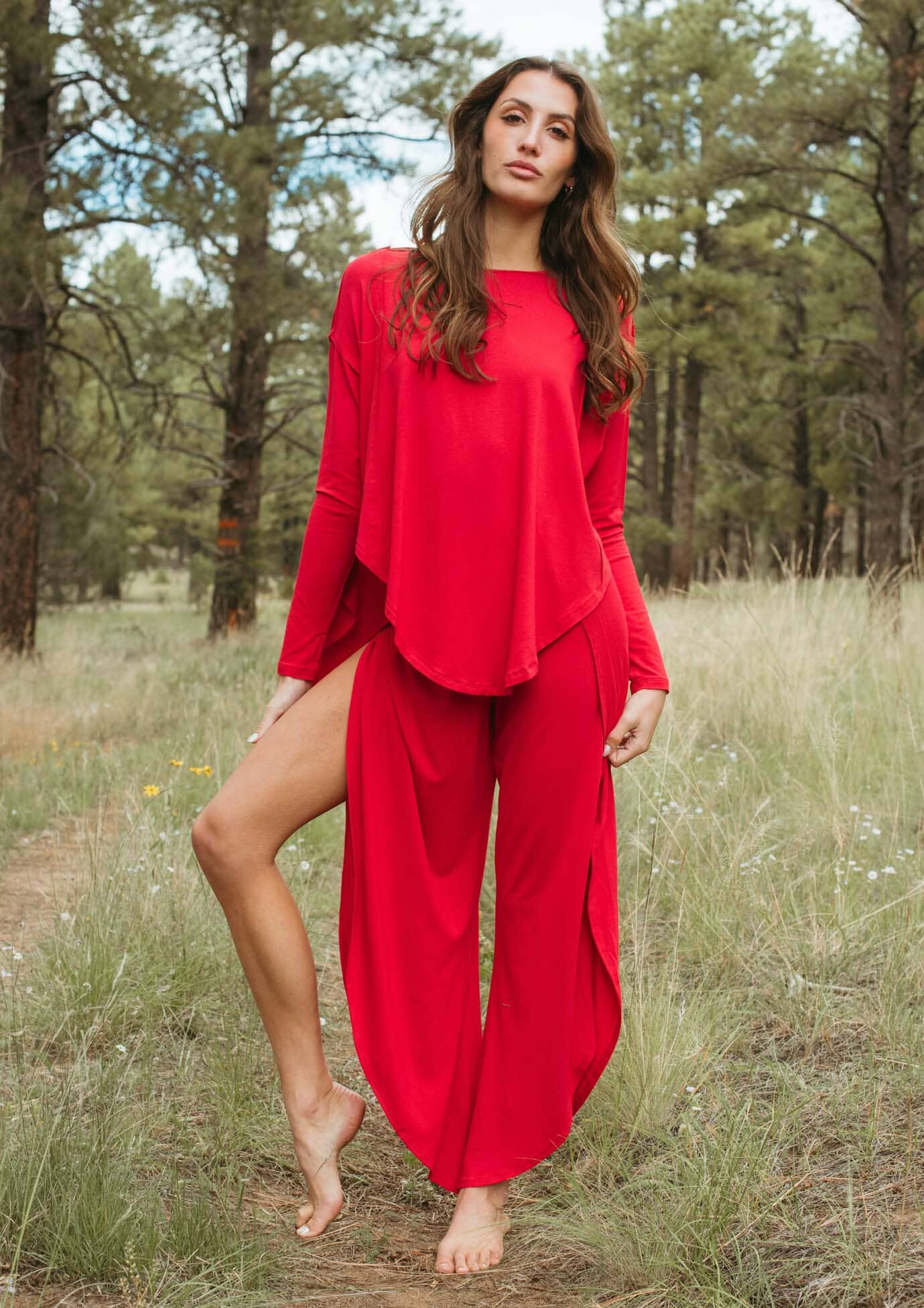 Bhakti Pant - Wildflower Red | Jala | Evolve Fit Wear