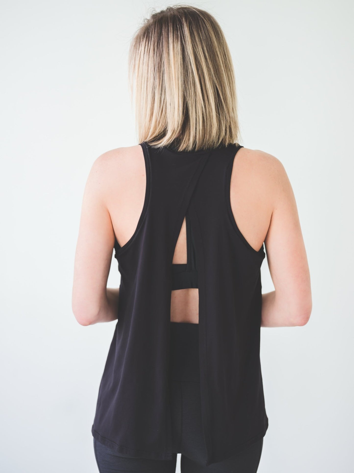 Black Tie Back Tank | Colorado Threads Clothing | Evolve Fit Wear