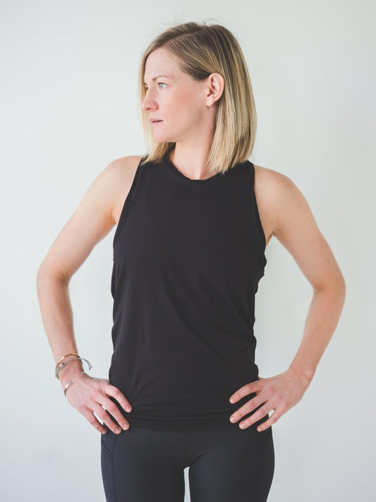 Black Tie Back Tank | Colorado Threads Clothing | Evolve Fit Wear