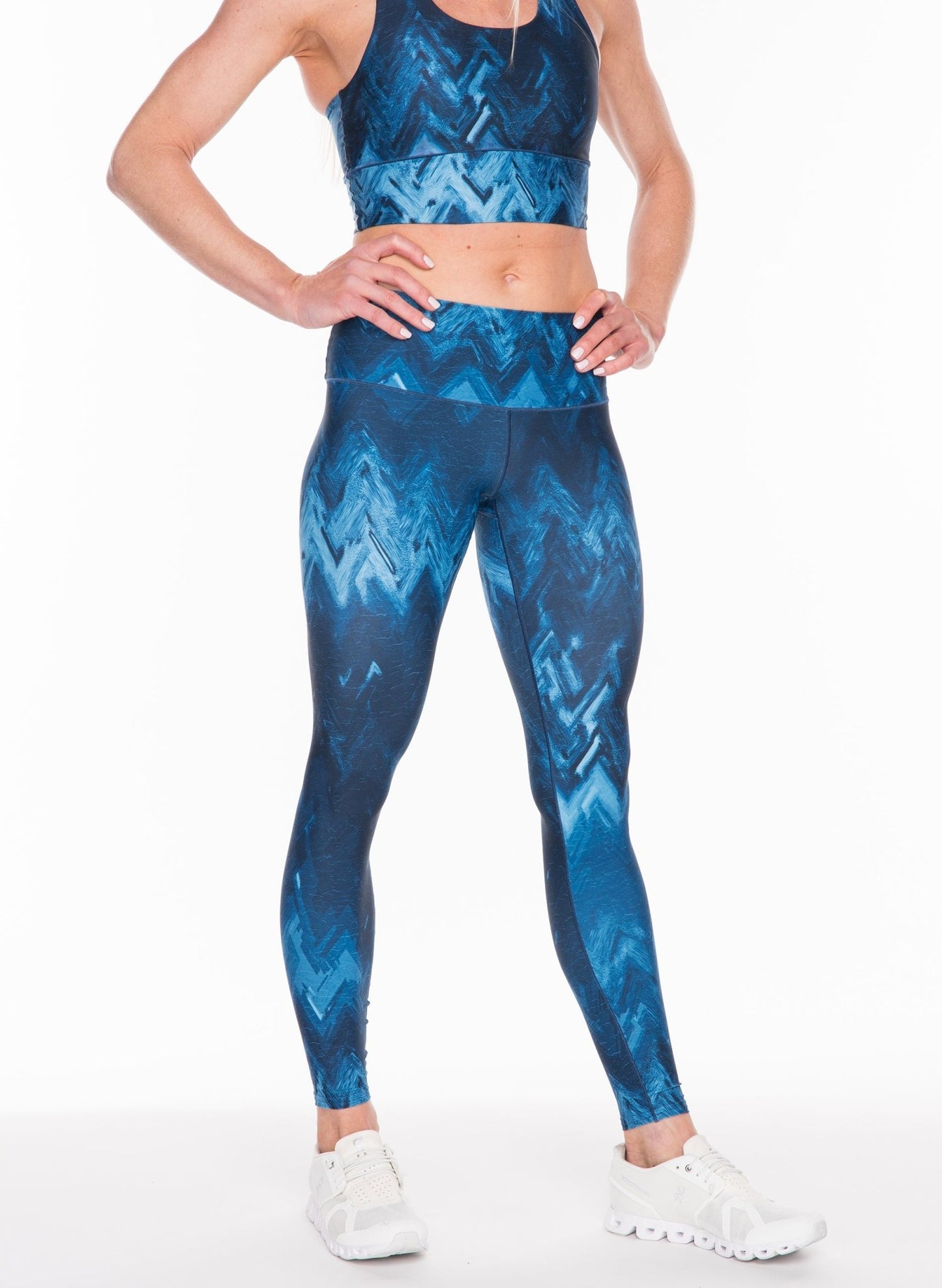 Blue Wave Yoga Pants | Colorado Threads Clothing | Evolve Fit Wear
