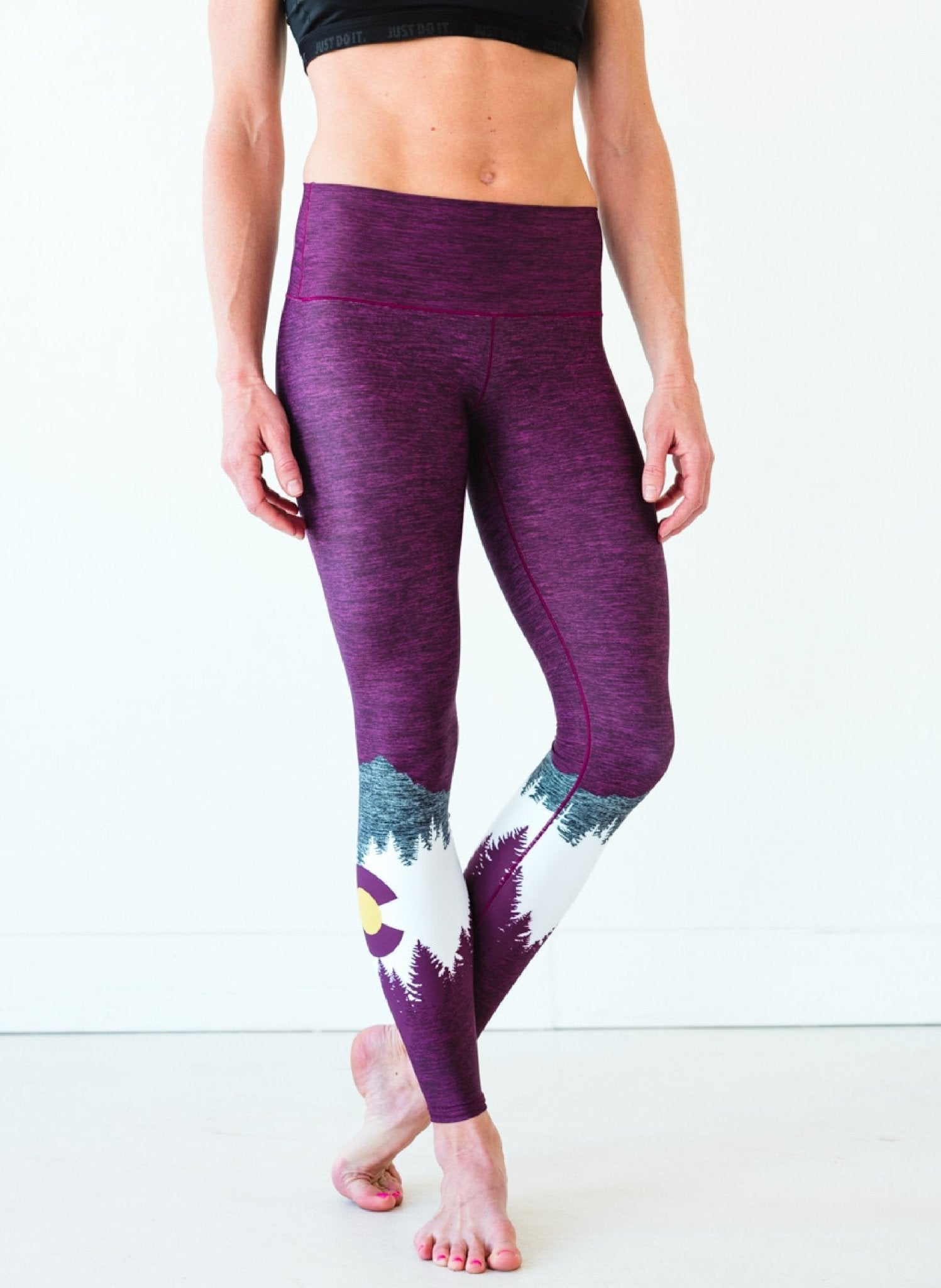 Burgundy Native Yoga Pants | Colorado Threads Clothing | Evolve Fit Wear