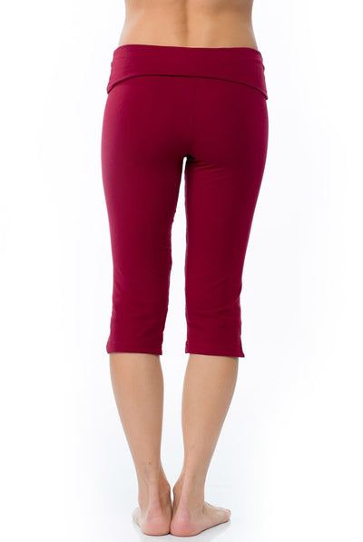 Sandra McCray Crop Foldover Pant in Red