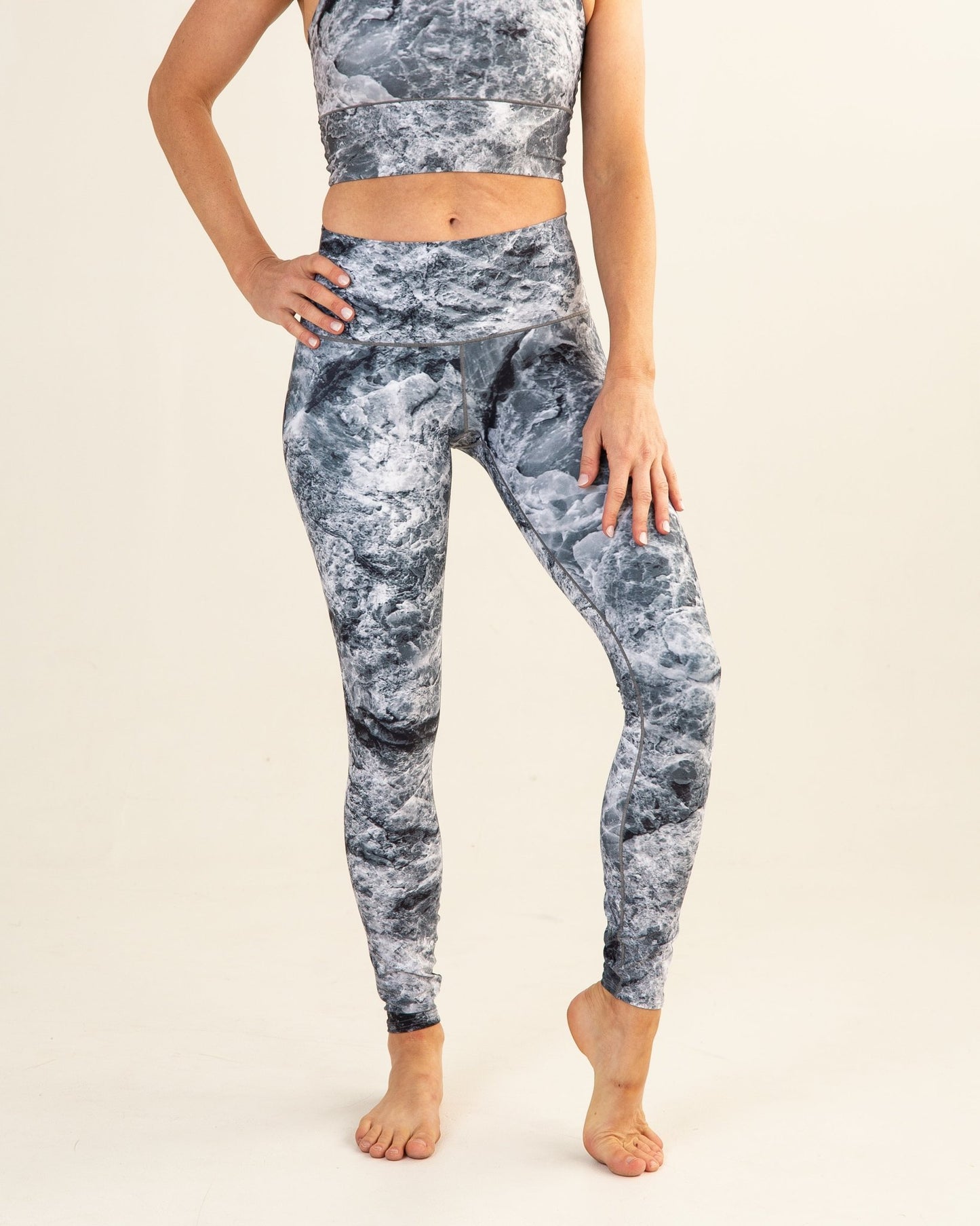 Grey Marble Yoga Pants | Colorado Threads Clothing | Evolve Fit Wear