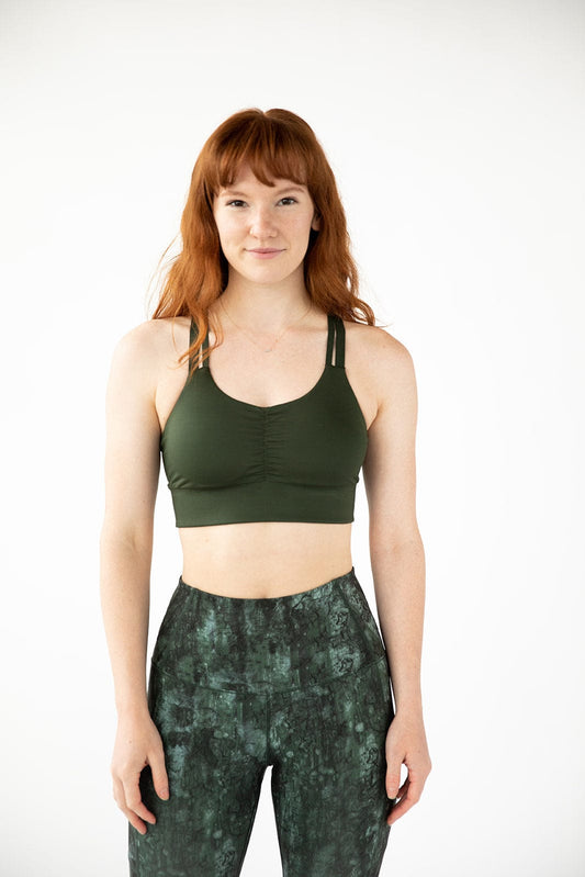 Handful Double Down Bra – JunipHer (Forest Green) | Handful | Evolve Fit Wear