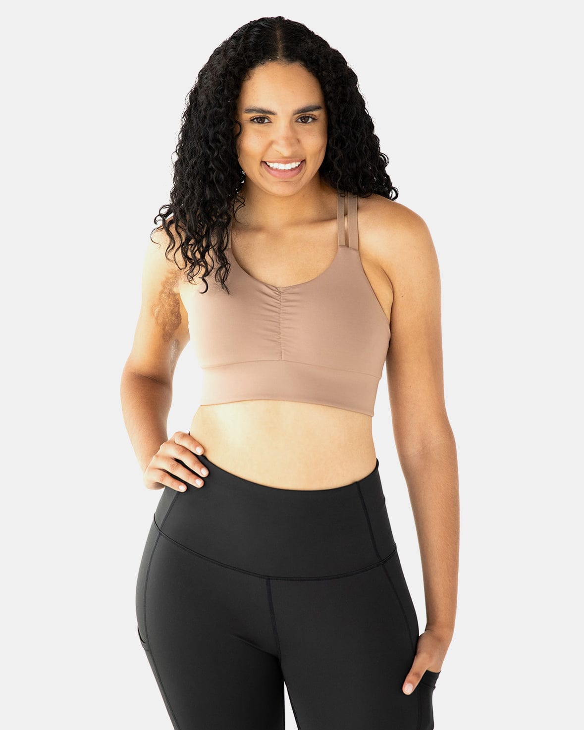 Handful Double Down Bra – Just Brew It (Latte Brown) | Handful | Evolve Fit Wear