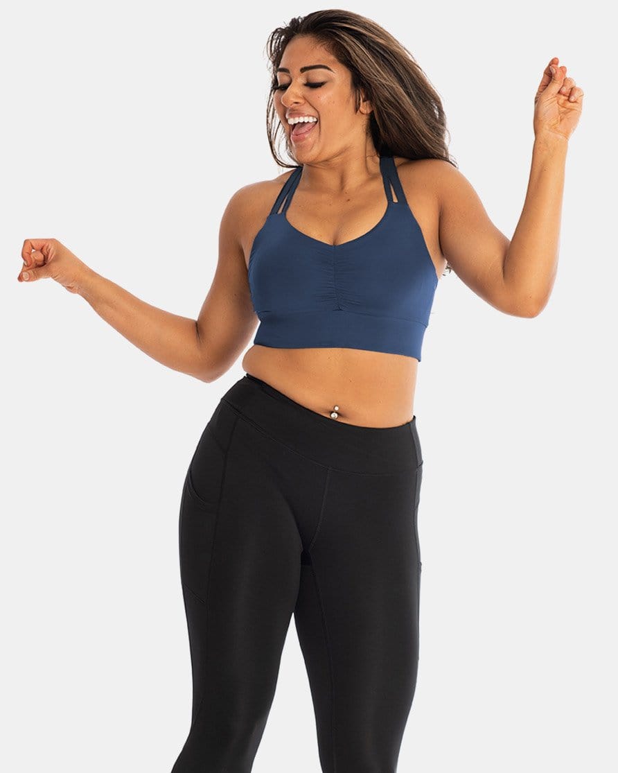 Handful Double Down Bra – Night Swim Navy | Handful | Evolve Fit Wear